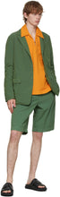 Dries Van Noten Green Poplin Shorts