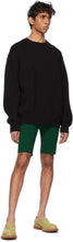 Dries Van Noten Green Rib Knit Shorts