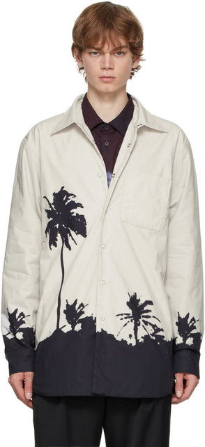 Dries Van Noten Grey Len Lye Edition Padded Shirt - SHARIE VAN NOTEN CHEMISE DE CHEMISE DE PADÉ EN EDIME DE LUE LUE - 밴 알 노켄 그레이 렌 잿빛 에디션 패딩 셔츠