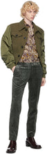Dries Van Noten Grey Patterned Trousers