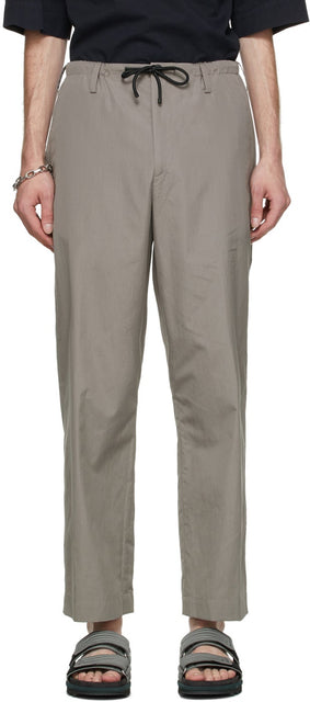 Dries Van Noten Grey Poplin Trousers - Dries Van Noten Grey Poplin Pantalons - 건조 밴 노켄 회색 포핀 바지