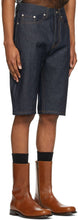 Dries Van Noten Indigo Denim Contrast Stitch Shorts