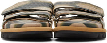 Dries Van Noten Khaki Camo Slide Sandals