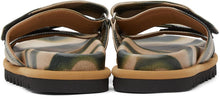 Dries Van Noten Khaki Camo Slide Sandals