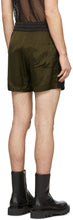 Dries Van Noten Khaki Colorblocked Elastic Waist Shorts