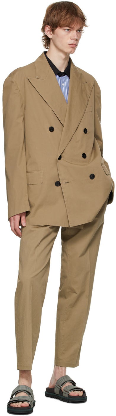 Dries Van Noten Khaki Double Breasted Blazer – BlackSkinny