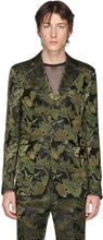 Dries Van Noten Khaki Jacquard Floral Blazer - Dries Van Noten Khaki Jacquard Floral Blazer - 밴 알코올 Khaki 자카드 꽃 블레이저