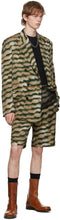 Dries Van Noten Khaki Len Lye Edition Poplin Shorts