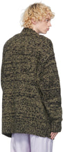 Dries Van Noten Khaki Rhinestone Collar Sweater