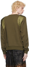 Dries Van Noten Khaki Satin Trim Sweatshirt