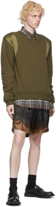 Dries Van Noten Khaki Satin Trim Sweatshirt