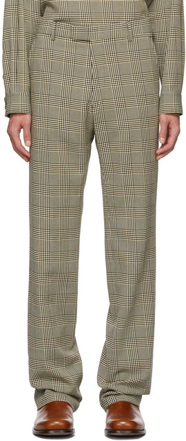 Dries Van Noten Multicolor Houndstooth Trousers - Dries Van Noten Pantalon de poule multicolore - 건조 밴 알코올 여러 가지 빛깔의 houndstooth 바지