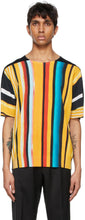 Dries Van Noten Multicolor Len Lye Edition Knit Neon Print T-Shirt - Dries Van Noten Multicolore Len Lye Edition T-shirt imprimé néon en tricot - Dries Van Noten Multicolor Len Lye Edition Neon Print T 셔츠 니트