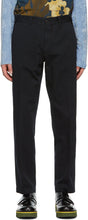 Dries Van Noten Navy Cotton Twill Trousers - DRIES VAN NOTE NAVY NAVY COTON Pantalon - 밴 알코올 해군면 능 직물 바지를 건조시킵니다
