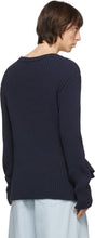 Dries Van Noten Navy Crewneck Sweater