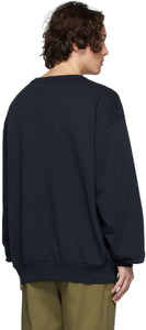 Dries Van Noten Navy French Terry Sweatshirt