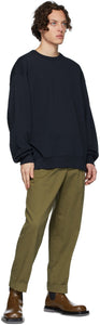 Dries Van Noten Navy French Terry Sweatshirt