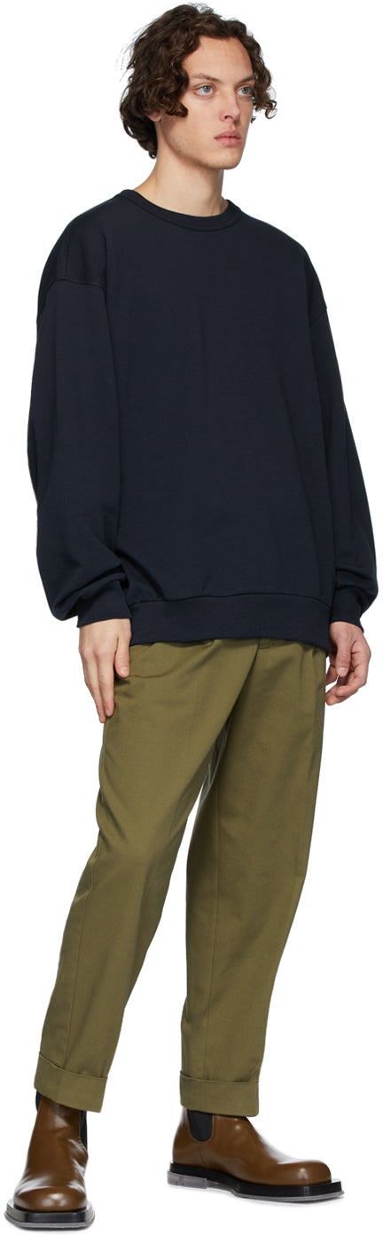 Dries Van Noten Navy French Terry Sweatshirt