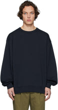 Dries Van Noten Navy French Terry Sweatshirt - Sweat-shirt Terry French French Navy Noten Navy - 밴 알코올 해군 프랑스 테리 스웨터를 건조시킵니다