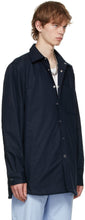 Dries Van Noten Navy Padded Shirt