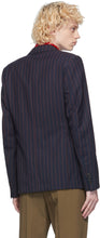 Dries Van Noten Navy Pinstripe Blazer