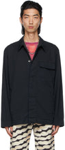 Dries Van Noten Navy Twill Overdyed Shirt - Sèche Van Noten Swew Twill Overdyed Shirt - 건조 밴 Noten Navy Twill overdyed 셔츠