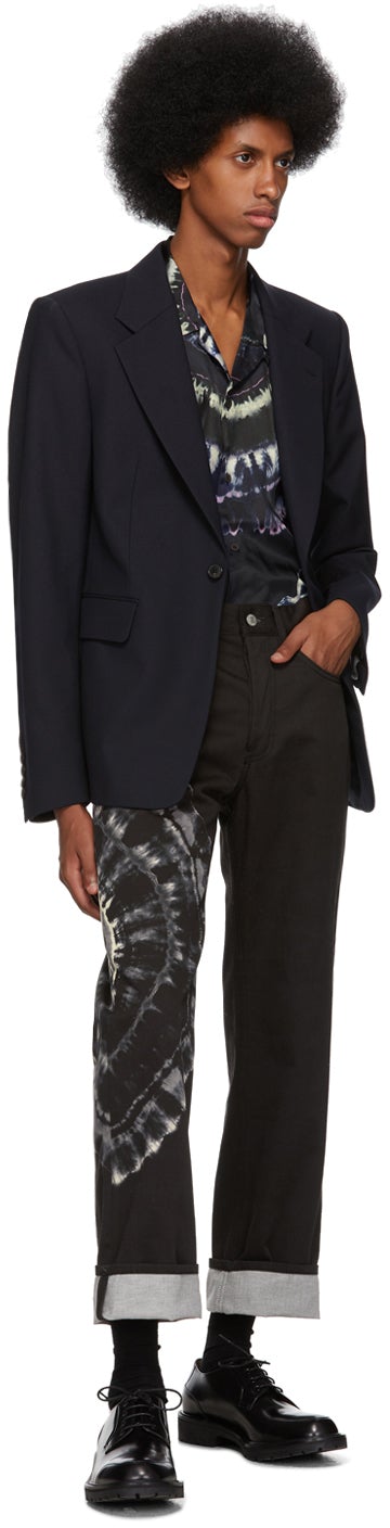 Dries Van Noten Navy Wool Blazer