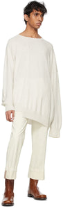 Dries Van Noten Off-White Cashmere Asymmetric Sweater