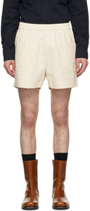 Dries Van Noten Off-White Cotton Shorts - Sèche shorts de coton blanc coton blanc - 화이트 밴드 밴드 밴드 밴 밴