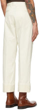 Dries Van Noten Off-White Cotton Trousers