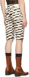 Dries Van Noten Off-White Len Lye Edition Denim Tattoo Shorts