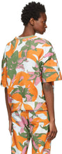 Dries Van Noten Orange Len Lye Edition Floral Print Short Sleeve Sweatshirt