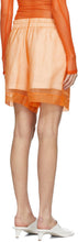 Dries Van Noten Orange Organza Overlay Shorts