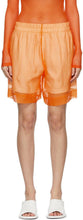 Dries Van Noten Orange Organza Overlay Shorts - Short de superposition organza orange - Van Noten Orange Organza 오버레이 반바지를 건조합니다