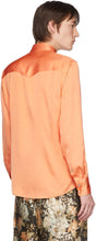 Dries Van Noten Orange Satin Shirt