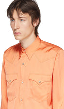 Dries Van Noten Orange Satin Shirt