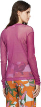 Dries Van Noten Pink Len Lye Edition Mesh Printed Long Sleeve T-Shirt