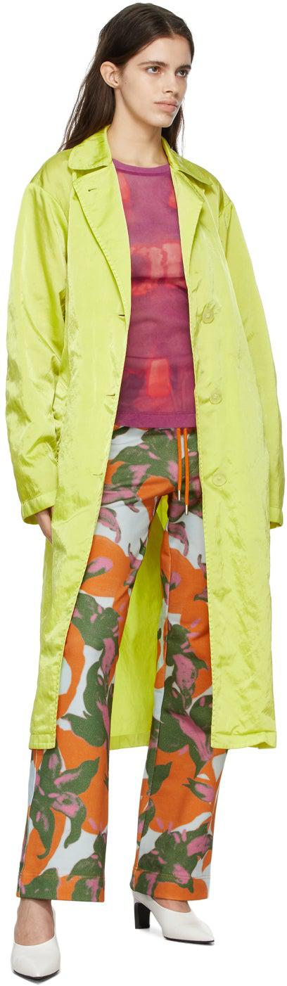 Dries Van Noten Pink Len Lye Edition Mesh Printed Long Sleeve T-Shirt