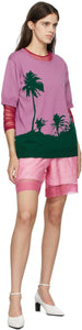 Dries Van Noten Pink Organza Overlay Shorts