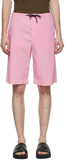 Dries Van Noten Pink Poplin Shorts - Sèche short poplin rose noten rose - 밴, 핑크 포플린 반바지를 마시 러