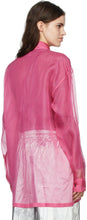 Dries Van Noten Pink Silk Organza Shirt