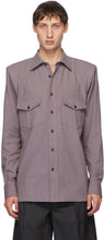 Dries Van Noten Purple Padded Ballroom Shirt - Chemise de salon rembourré pour violet - 건조 밴 알코올 보라색 패딩 된 볼룸 셔츠