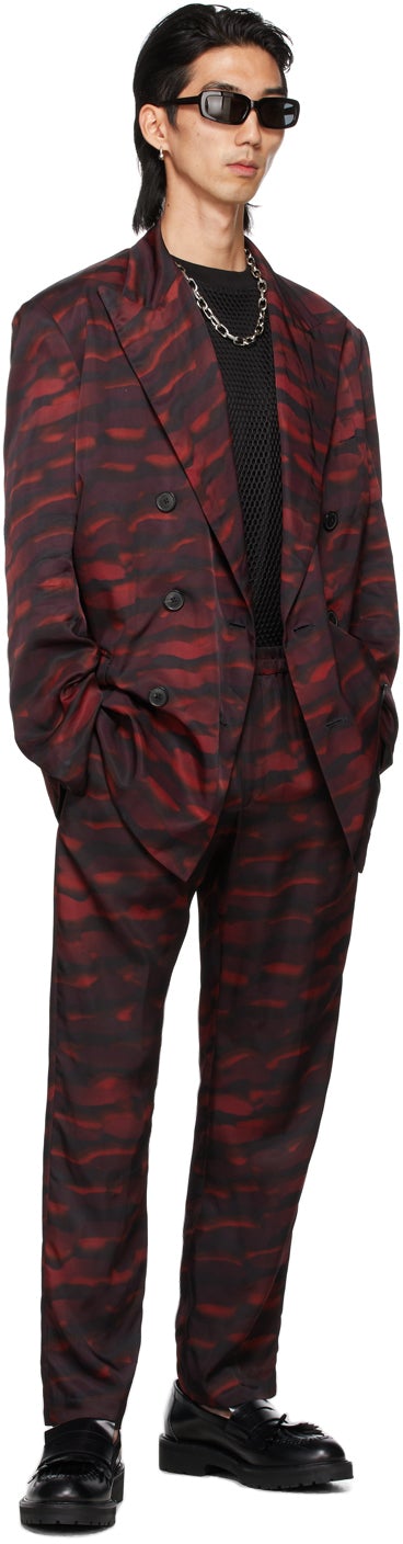 Dries Van Noten Red Len Lye Edition Graphic Blazer – BlackSkinny