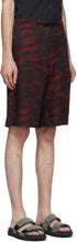 Dries Van Noten Red Len Lye Edition Twill Shorts