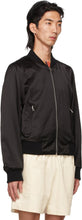 Dries Van Noten Reversible Black Len Lye Edition Satin Bomber Jacket