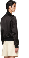 Dries Van Noten Reversible Black Len Lye Edition Satin Bomber Jacket