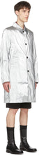 Dries Van Noten Silver Taffeta Coat