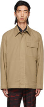 Dries Van Noten Tan Twill Overdyed Shirt - Sétrie Van Noten Twill Twill Overdyed Shirt - 건조 Van Noten Tan Twill Overded Shirt.