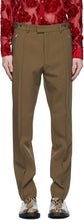 Dries Van Noten Tan Zip Trousers - Dries Van Noten Tan Zip Pantalons - 건조한 밴 노르 웬 Tan 지퍼 바지