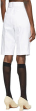 Dries Van Noten White Belted Bermuda Shorts